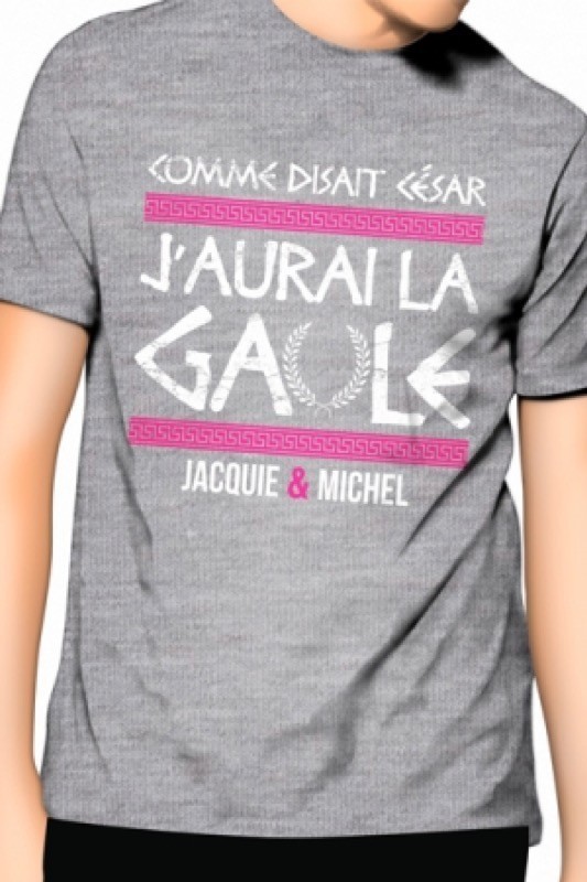 Tee-Shirt J&M j'aurai la Gaule - gris Tee-Shirt J&M j'aurai la Gaule - gris
