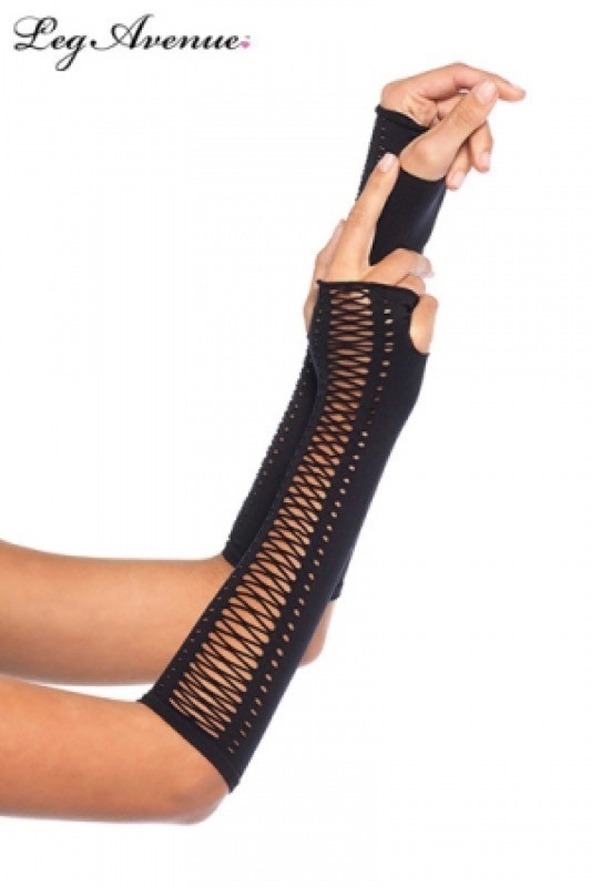 Mitaines opaques et faux laçages - 1 Mitaines opaques et faux laçages - 1