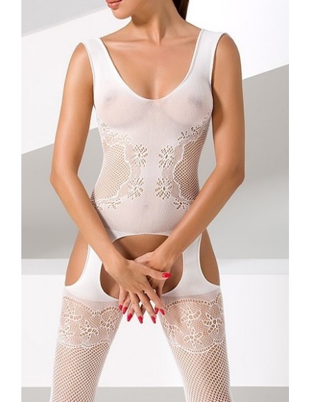Combinaison BS046 - Blanc | Passion bodystockings