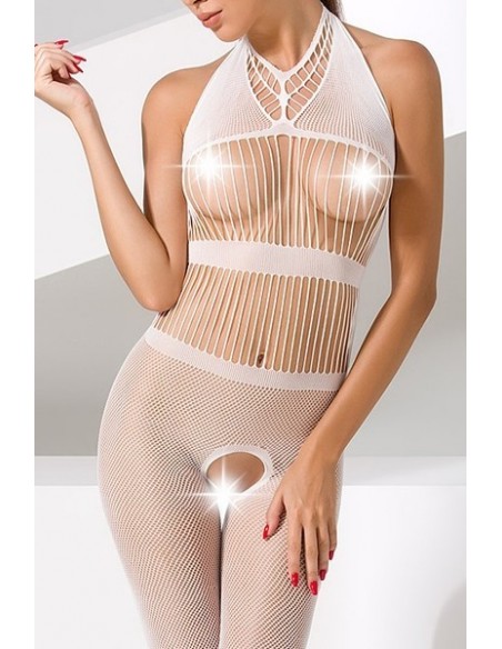 Combinaison BS048 - Blanc | Passion bodystockings