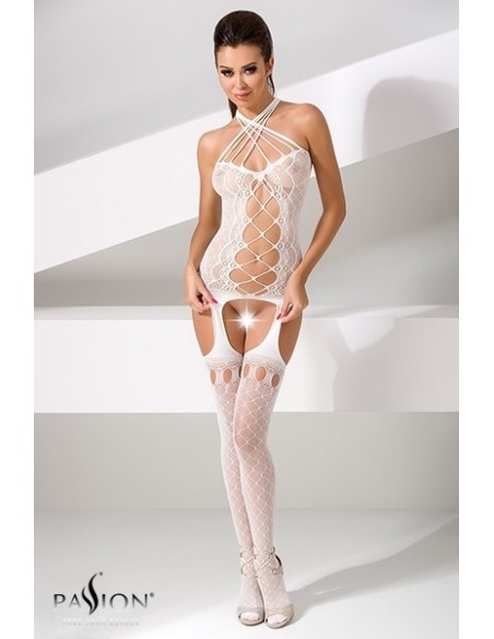 Combinaison BS056 - Blanc | Passion bodystockings