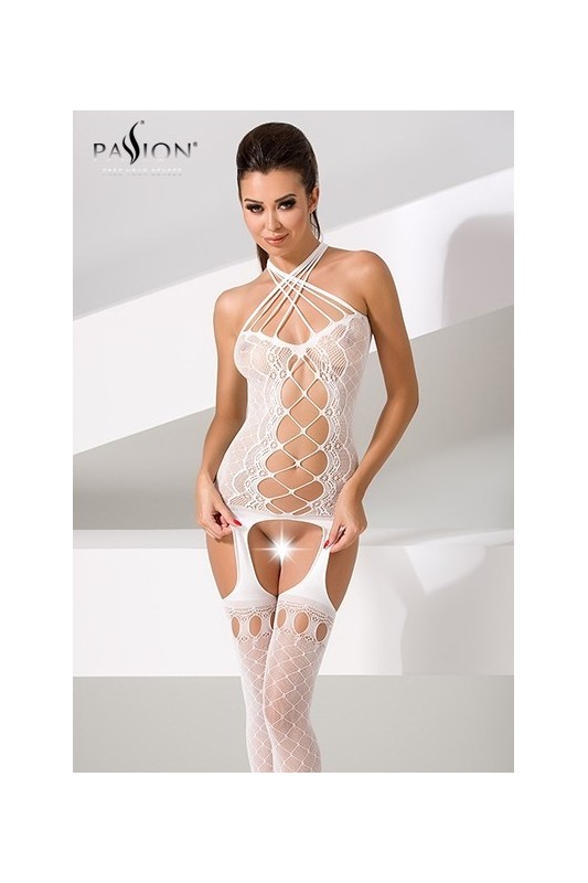 Combinaison BS056 - Blanc | Passion bodystockings