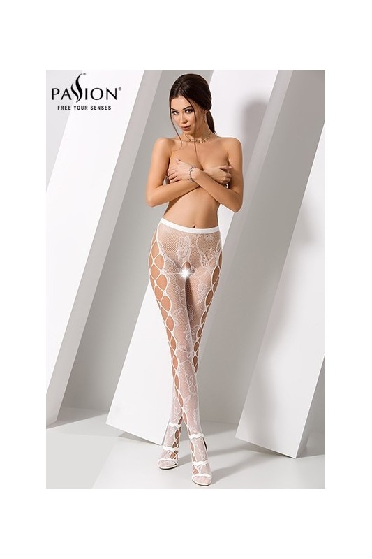 Collants ouverts S008 - Blanc | Passion bodystockings
