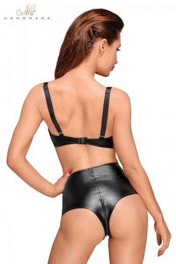 Short taille haute échancré | Noir HandMade 2