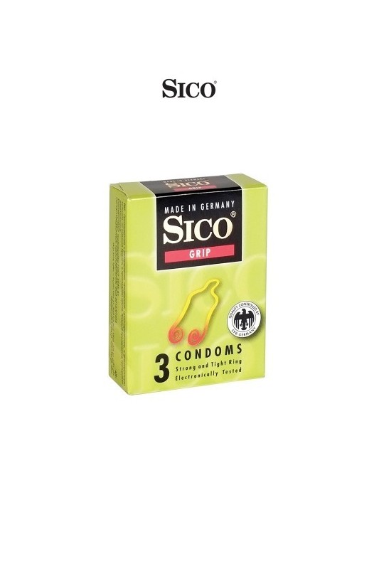 3 préservatifs Sico GRIP - Préservatifs - MyLibido