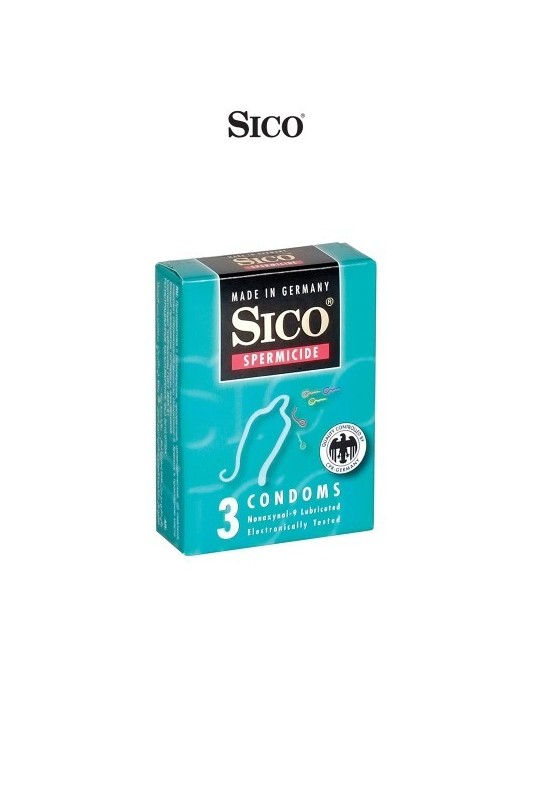 3 préservatifs Sico SPERMICIDE - Préservatifs - MyLibido