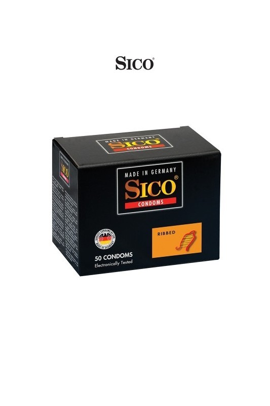 50 préservatifs Sico RIBBED | Sico