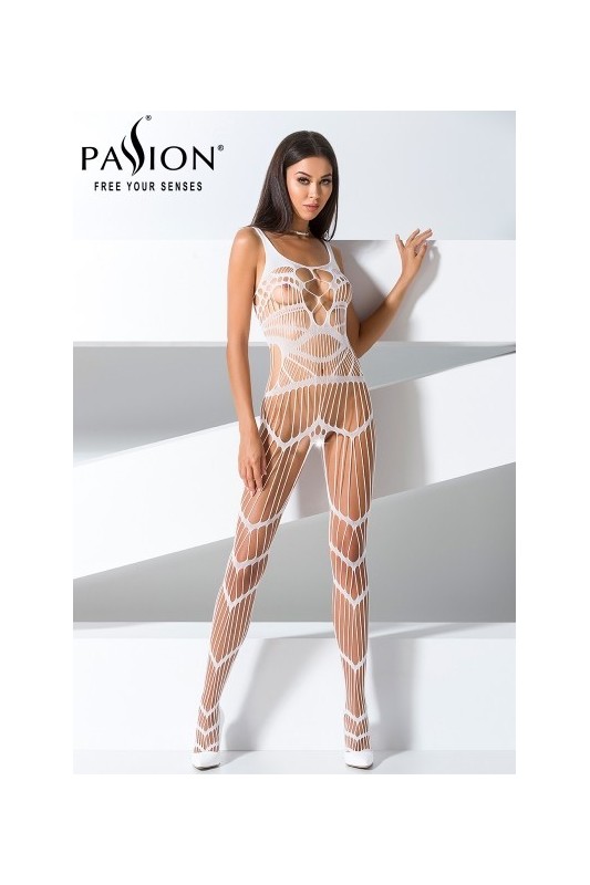 Combinaison BS058 - Blanc | Passion bodystockings