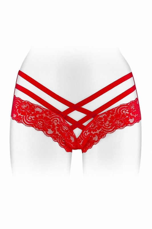 Tanga ouvert Anne - rouge - Culottes & Strings - MyLibido