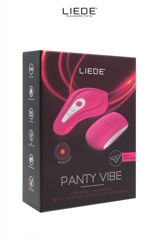 Stimulateur chauffant télécommandé Panty Vibe - cerise | Liebe