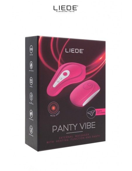 Stimulateur chauffant télécommandé Panty Vibe - cerise | Liebe