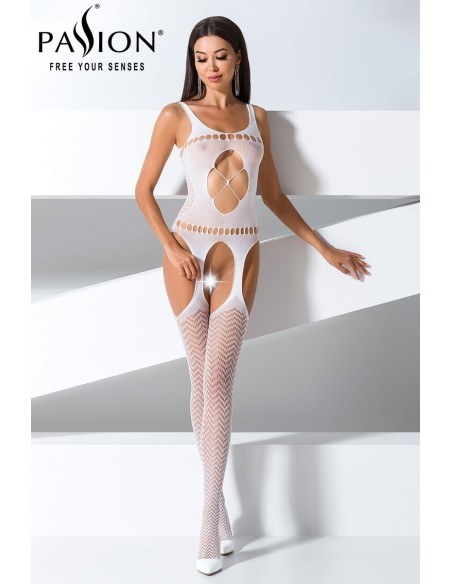 Combinaison BS057 - Blanc | Passion bodystockings
