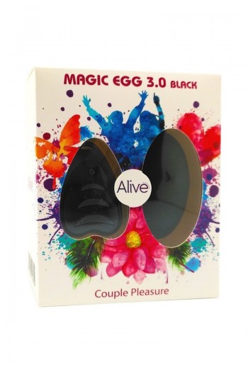 Oeuf vibrant télécommandé Magic egg 3 - noir | Alive 2