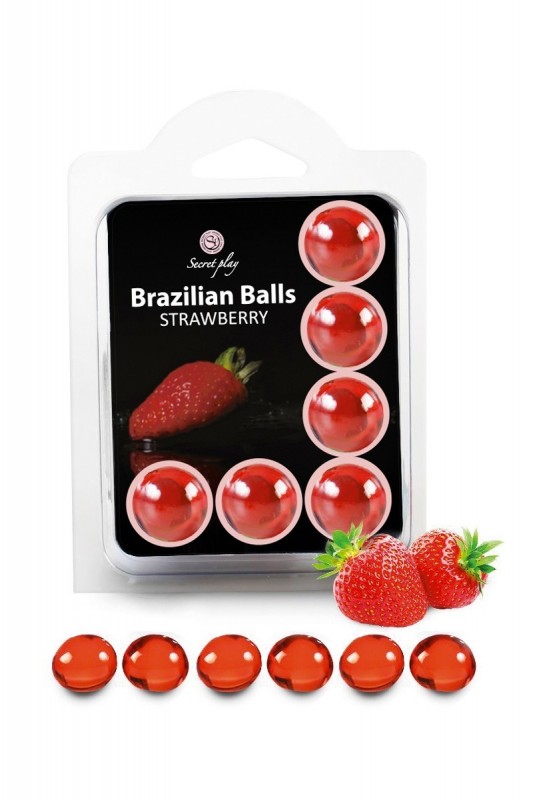 6 Brazilian Balls - fraise - Massage érotique - MyLibido