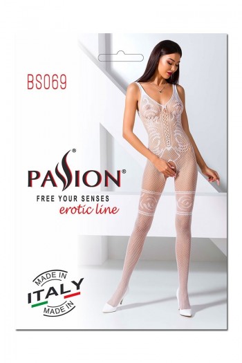 Combinaison BS069 - Blanc | Passion bodystockings 2