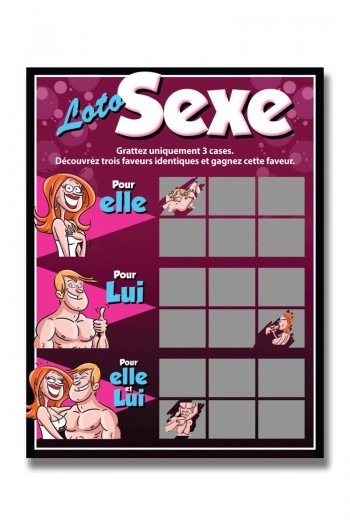 Carte à gratter Loto sexe | Ozzé
