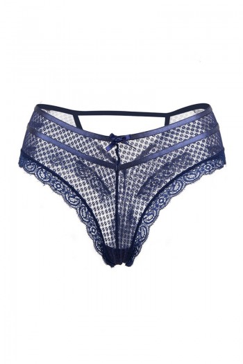 Tanga échancré bleu | Paris Hollywood 2