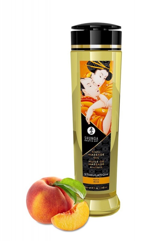 Huile de massage parfum pêche - Shunga - Busyx Bien être - MyLibido