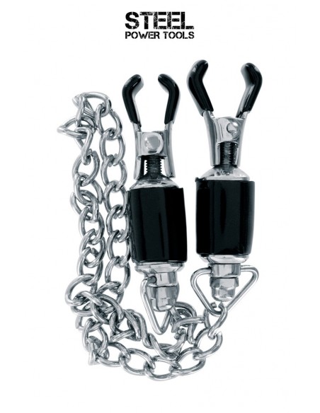 Pinces avec chaine pour tétons | Steel Power Tools
