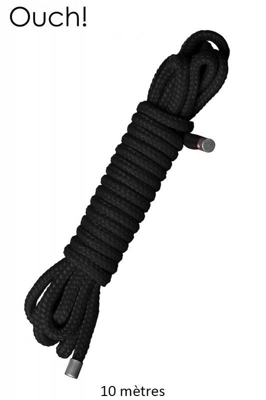Corde noire pour bondage Japonais - 10m