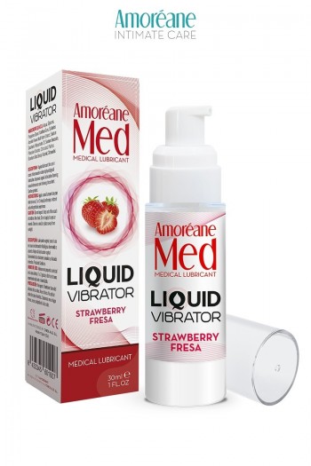 Liquid Vibrator Fraise - 30ml | Amoreane Med