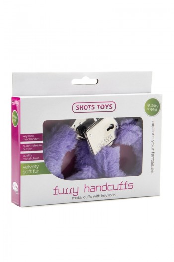 Menottes à fourrure violette | Shots Toys 2
