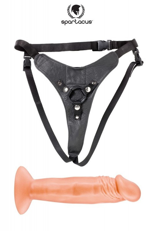 Harnais cuir et gode - Pleasure harness Spartacus - 1 Harnais cuir et gode - Pleasure harness Spartacus - 1