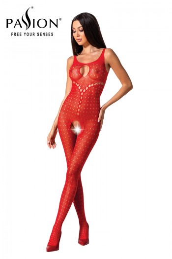 Bodystocking ouvert BS078 - Rouge | Passion bodystockings