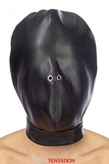 Cagoule BDSM intégrale simili cuir | Fetish Tentation | Fetish Tentation