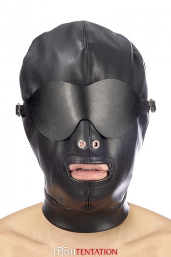 Cagoule BDSM et bandeau amovible | Fetish Tentation | Fetish Tentation