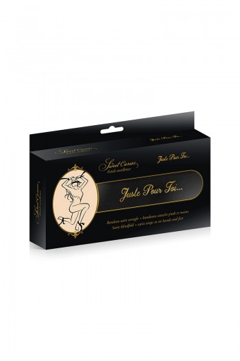 Coffret liens satinés noirs par 5 | Sweet Caress | Sweet Caress 2