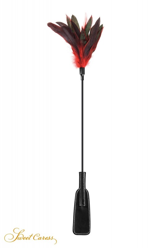 Cravache et plumeau rouge et noir | Sweet caress | Sweet Caress