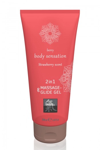 Gel lubrifiant & Massant Fraise | Shiatsu | Shiatsu