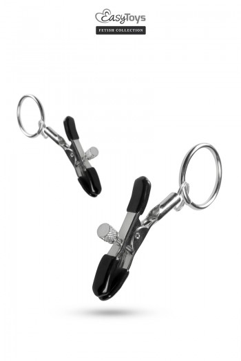 Pinces à tétons métalliques avec anneau | Easytoys | Easytoys Fetish Collection