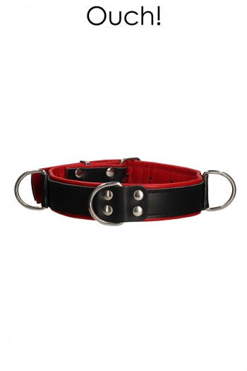 Collier de soumission rouge et noir | Ouch! | Ouch!