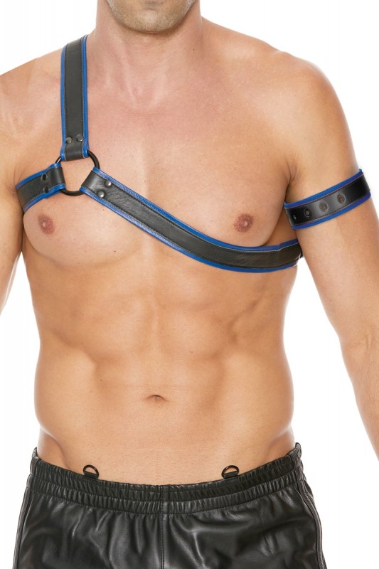 Gladiator harnais bleu et noir | Ouch! | Ouch!