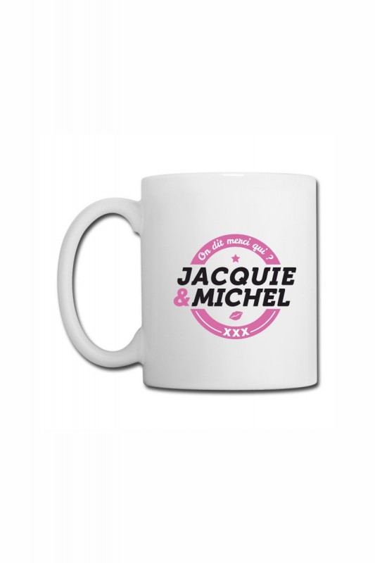 Mug J&M blanc avec logo rond | Jacquie & Michel