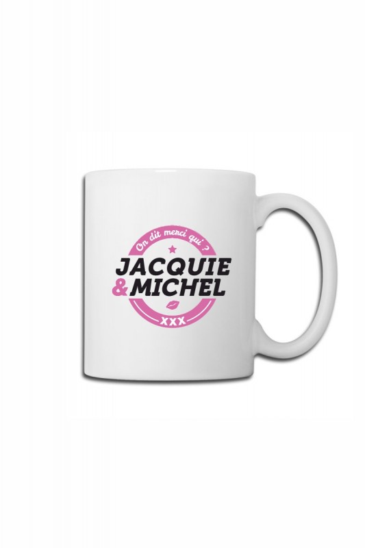Mug J&M blanc avec logo rond | Jacquie & Michel