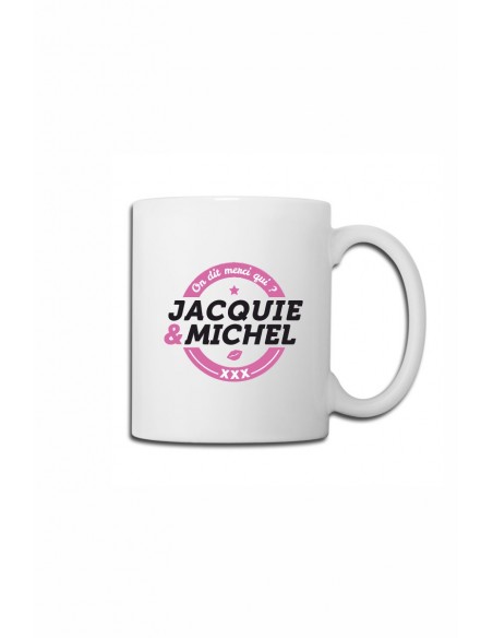 Mug J&M blanc avec logo rond | Jacquie & Michel