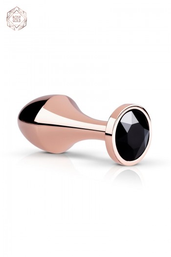 Bijou anal or rose et cristal noir | Rosy Gold