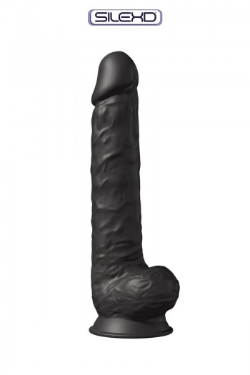 Gode double densité XXL 38 x 6 cm - Noir | SilexD