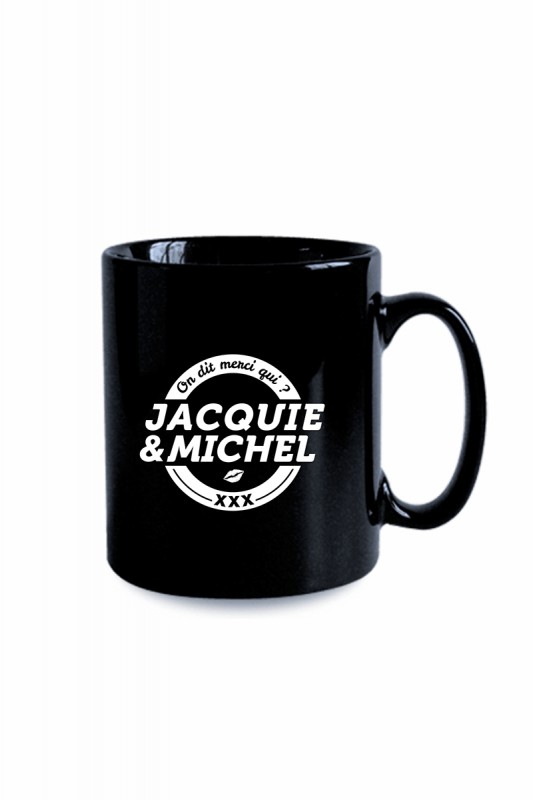 Mug J&M noir avec logo rond | Jacquie & Michel