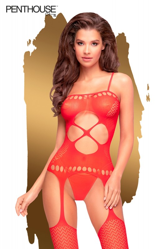 Hot Nightfall Rouge - Combinaison sexy Penthouse | Penthouse