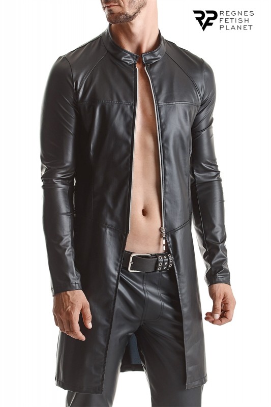 Manteau wetlook zippé Mario | Regnes