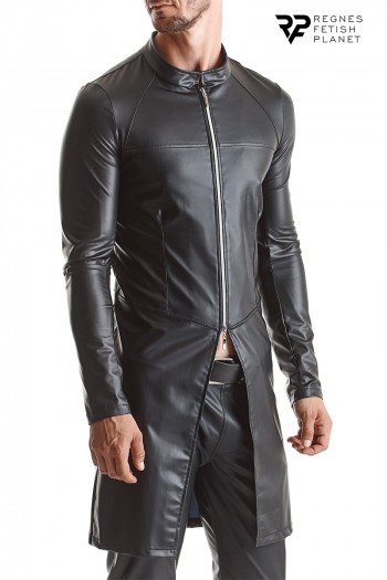 Manteau wetlook zippé Mario | Regnes 2