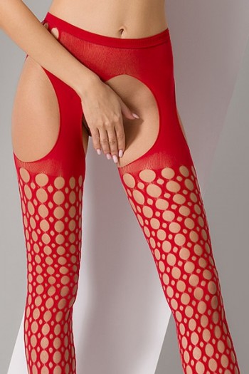 Collants ouverts S006 - Rouge | Passion bodystockings 2
