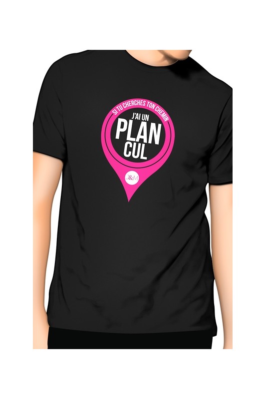 T-Shirt J&M J'ai un Plan cul - noir | Jacquie & Michel