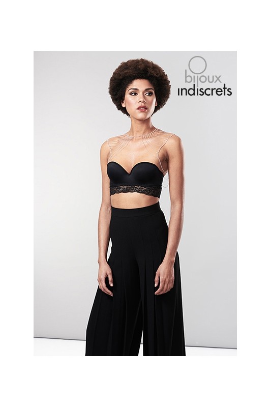 Bijoux d'épaules et de dos en chainettes métalliques argentées | Bijoux Indiscrets