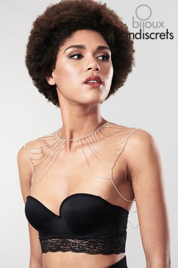 Bijoux d'épaules et de dos en chainettes métalliques argentées | Bijoux Indiscrets 2