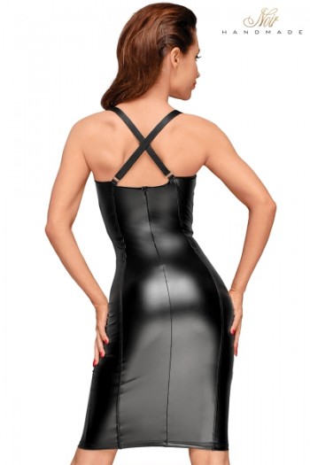 Robe moulante wetlook F180 | Noir HandMade 2